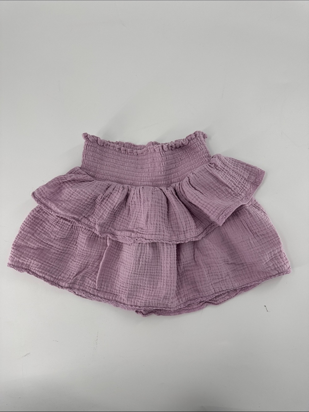 CAT & JACK Girls Lilac Tiered Ruffle Skirt Size 8 EUC